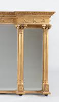 Late 19th Century Large Victorian English Gilt Triple Plate Overmantle Mirror (6 of 12) Late 19th Century Large Victorian English Gilt Triple Plate Overmantle Mirror (6 of 12)