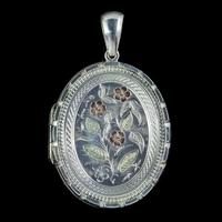 Antique Victorian Forget Me Not Locket Sterling Silver Gold Dated 1883 (4 of 7) Antique Victorian Forget Me Not Locket Sterling Silver Gold Dated 1883 (4 of 7)