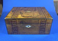 Victorian Burr Walnut Box With Tunbridge Ware Inlay. (2 of 12) Victorian Burr Walnut Box With Tunbridge Ware Inlay. (2 of 12)