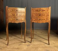 Pair of French Inlaid Tulipwood Bedside Tables (7 of 11) Pair of French Inlaid Tulipwood Bedside Tables (7 of 11)