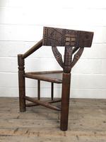Antique Carved Oak Corner Chair (10 of 10) Antique Carved Oak Corner Chair (10 of 10)