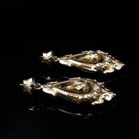 Antique Victorian Etruscan Revival Grape 9ct Gold Long Drop Dangle Earrings (3 of 9) Antique Victorian Etruscan Revival Grape 9ct Gold Long Drop Dangle Earrings (3 of 9)