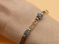 9ct Gold And Blue Zircon Bracelet (6 of 6) 9ct Gold And Blue Zircon Bracelet (6 of 6)