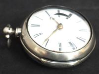 Antique Silver Pair Case Pocket Watch Fusee Verge Escapement Key Wind Enamel Dial (9 of 10) Antique Silver Pair Case Pocket Watch Fusee Verge Escapement Key Wind Enamel Dial (9 of 10)