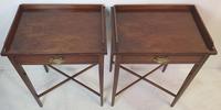 Hand Made Pair of 20th Century Walnut Side Tables (4 of 4) Hand Made Pair of 20th Century Walnut Side Tables (4 of 4)