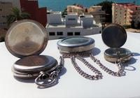 Victorian Solid Silver Omega Gurzelen Pocket Watch & Solid Silver Albert Chain (6 of 8) Victorian Solid Silver Omega Gurzelen Pocket Watch & Solid Silver Albert Chain (6 of 8)