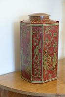 Matching Pair of Octagonal Toleware Canisters (3 of 6) Matching Pair of Octagonal Toleware Canisters (3 of 6)