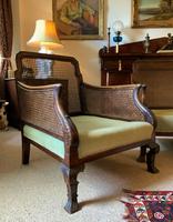 19th Century Antique Mahogany Upholstered 3 Piece Bergere Sofa Suite Armchairs Settee (5 of 15) 19th Century Antique Mahogany Upholstered 3 Piece Bergere Sofa Suite Armchairs Settee (5 of 15)