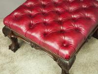 George III Style Mahogany and Leather Upholstered Centre Stool (6 of 8) George III Style Mahogany and Leather Upholstered Centre Stool (6 of 8)