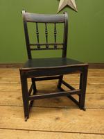 Small Antique Wooden Black Painted Chair, Gothic Shabby Chic (11 of 13) Small Antique Wooden Black Painted Chair, Gothic Shabby Chic (11 of 13)