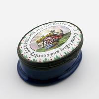 19th Century Samson Enamel Snuff Box, Lord Nelson