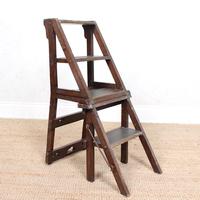 Oak Metamorphic Library Chair Ladder Steps Arts Crafts (7 of 12) Oak Metamorphic Library Chair Ladder Steps Arts Crafts (7 of 12)