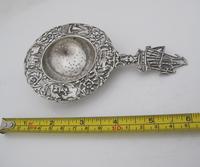 Dutch provincial silver tea strainer with sailing ship maker NL 1935 (8 of 8) Dutch provincial silver tea strainer with sailing ship maker NL 1935 (8 of 8)
