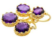 9.15ct Amethyst & 21ct Yellow Gold Chandelier Earrings - Antique c.1895 (4 of 9) 9.15ct Amethyst & 21ct Yellow Gold Chandelier Earrings - Antique c.1895 (4 of 9)