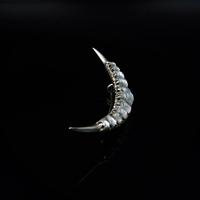 Antique Moonstone Crescent Moon Sterling Silver Brooch Pin (2 of 8) Antique Moonstone Crescent Moon Sterling Silver Brooch Pin (2 of 8)