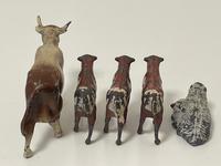 Set Miniature Antique French Lead Cold Painted Farm Animals Cow Calves Sheep (17 of 20) Set Miniature Antique French Lead Cold Painted Farm Animals Cow Calves Sheep (17 of 20)