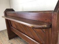 Antique Pitch Pine Church Pew with Enamel Number 27 (12 of 13) Antique Pitch Pine Church Pew with Enamel Number 27 (12 of 13)
