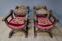 Four 20th Century Cross Frame Armchairs (6 of 8) Four 20th Century Cross Frame Armchairs (6 of 8)