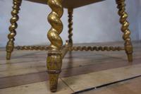 19th Century French Square Giltwood & Upholstered Stool Ottoman - Table (5 of 10) 19th Century French Square Giltwood & Upholstered Stool Ottoman - Table (5 of 10)
