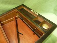 Brass Bound Walnut Writing Box - Secret Drawer - Original Leather c.1850 (13 of 14) Brass Bound Walnut Writing Box - Secret Drawer - Original Leather c.1850 (13 of 14)