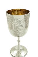 Antique Victorian Sterling Silver 9" Wine Goblet 1893 (4 of 8) Antique Victorian Sterling Silver 9" Wine Goblet 1893 (4 of 8)