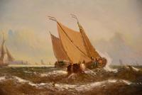 Oil Painting Pair by William Calcott Knell "Fishing Boats of the Dutch Coast" (7 of 9) Oil Painting Pair by William Calcott Knell "Fishing Boats of the Dutch Coast" (7 of 9)