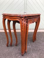 Quality Burr Walnut Nest of 3 Tables (4 of 10) Quality Burr Walnut Nest of 3 Tables (4 of 10)