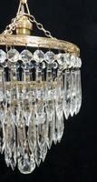 Italian Art Deco Three Tier Crystal Glass Chandelier with Sphere (4 of 7) Italian Art Deco Three Tier Crystal Glass Chandelier with Sphere (4 of 7)