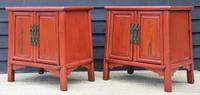 Excellent Pair of Chinese Red Lacquered Cabinets / Cupboards c.1900 (9 of 15) Excellent Pair of Chinese Red Lacquered Cabinets / Cupboards c.1900 (9 of 15)