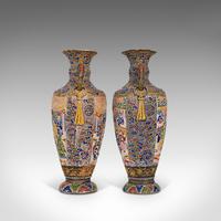 Pair Of Tall Antique Satsuma Vases, Japanese, Ceramic, Decorative, Moriage, 1900 (12 of 12) Pair Of Tall Antique Satsuma Vases, Japanese, Ceramic, Decorative, Moriage, 1900 (12 of 12)