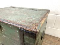 Distressed Painted Metal Bound Trunk (3 of 10) Distressed Painted Metal Bound Trunk (3 of 10)