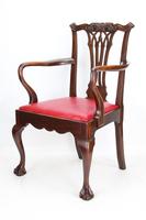 Antique Edwardian Mahogany & Leather Desk Chair Antique Edwardian Mahogany & Leather Desk Chair