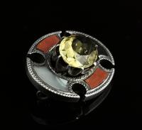 Antique Scottish Agate and Citrine Brooch, Sterling Silver (2 of 11) Antique Scottish Agate and Citrine Brooch, Sterling Silver (2 of 11)