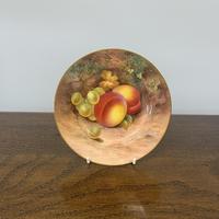 Scarce Royal Worcester Fine China Plate Hand-Painted with Fruit