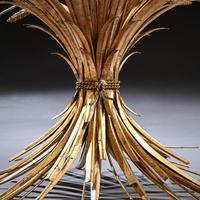 Mid 20th Century Gilt Metal Wheat Sheaf Table With Glass Top (5 of 7) Mid 20th Century Gilt Metal Wheat Sheaf Table With Glass Top (5 of 7)