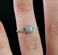 Antique Diamond Flower Ring, 18ct Gold & Platinum (11 of 11) Antique Diamond Flower Ring, 18ct Gold & Platinum (11 of 11)