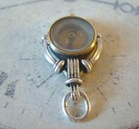 Antique Pocket Watch Chain Silver Compass Fob 1890s Victorian Working Drum Case Fob (9 of 10) Antique Pocket Watch Chain Silver Compass Fob 1890s Victorian Working Drum Case Fob (9 of 10)