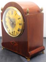 Antique Mahogany Inlaid Ormolu Finials 8 Day Striking Mantle Clock (8 of 10) Antique Mahogany Inlaid Ormolu Finials 8 Day Striking Mantle Clock (8 of 10)