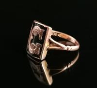 Antique Victorian Mourning Ring, Initial C, 9ct Rose Gold (4 of 10) Antique Victorian Mourning Ring, Initial C, 9ct Rose Gold (4 of 10)