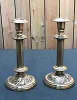 Pair of Victorian Brass Candlesticks with Hunting Scene Bases (4 of 6) Pair of Victorian Brass Candlesticks with Hunting Scene Bases (4 of 6)
