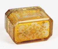 Bohemian Antique Engraved Metal Mounted Overlay Yellow Glass Sugar Casket 19th Century (6 of 19) Bohemian Antique Engraved Metal Mounted Overlay Yellow Glass Sugar Casket 19th Century (6 of 19)