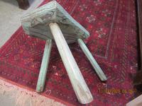 Early Victorian Welsh 3 Legged Painted Stool (3 of 3) Early Victorian Welsh 3 Legged Painted Stool (3 of 3)