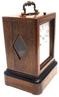 Fine French Officers 8-day Mantel Clock – Rosewood Case With Satinwood Inlay (3 of 13) Fine French Officers 8-day Mantel Clock – Rosewood Case With Satinwood Inlay (3 of 13)
