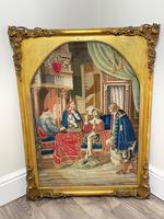 Large Artwork Gilt Gesso Framed 19th Century Tapestry French Royal Court "Playing Chess" (36 of 44) Large Artwork Gilt Gesso Framed 19th Century Tapestry French Royal Court "Playing Chess" (36 of 44)