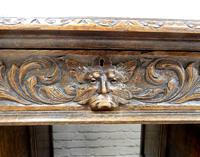 Small Carved Oak Green Man Desk (4 of 10) Small Carved Oak Green Man Desk (4 of 10)