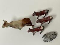 Set Miniature Antique French Lead Cold Painted Farm Animals Cow Calves Sheep (3 of 20) Set Miniature Antique French Lead Cold Painted Farm Animals Cow Calves Sheep (3 of 20)