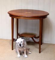 Oval Inlaid Occasional Mahogany Table (2 of 9) Oval Inlaid Occasional Mahogany Table (2 of 9)