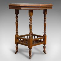 Antique Lamp Table, English, Walnut, Octagonal, Side, Games, Edwardian c.1910 (8 of 10) Antique Lamp Table, English, Walnut, Octagonal, Side, Games, Edwardian c.1910 (8 of 10)