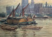 William Henry Harford - Houses of Parliament Riverscape Painting 19th Century (5 of 10) William Henry Harford - Houses of Parliament Riverscape Painting 19th Century (5 of 10)