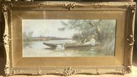 Thomas James Lloyd Watercolour ‘A Summers Day On The River’ (2 of 2) Thomas James Lloyd Watercolour ‘A Summers Day On The River’ (2 of 2)